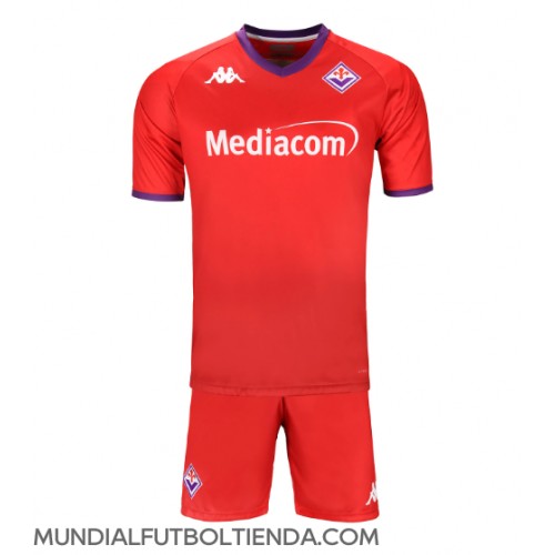 Camiseta Fiorentina Tercera Equipación Replica 2024-25 para niños mangas cortas (+ Pantalones cortos)